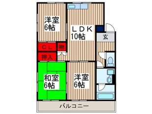 中川マンションの物件間取画像